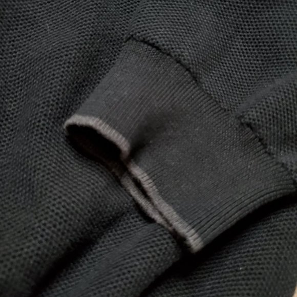 Polo Ralph Lauren Sweater Mens Large 1/4 Zip  Pullover Long Sleeve Black Pima - Picture 5 of 10